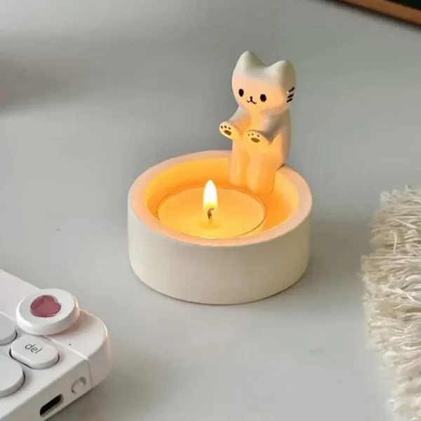 Cozy Cat Candle Holder - Image 3