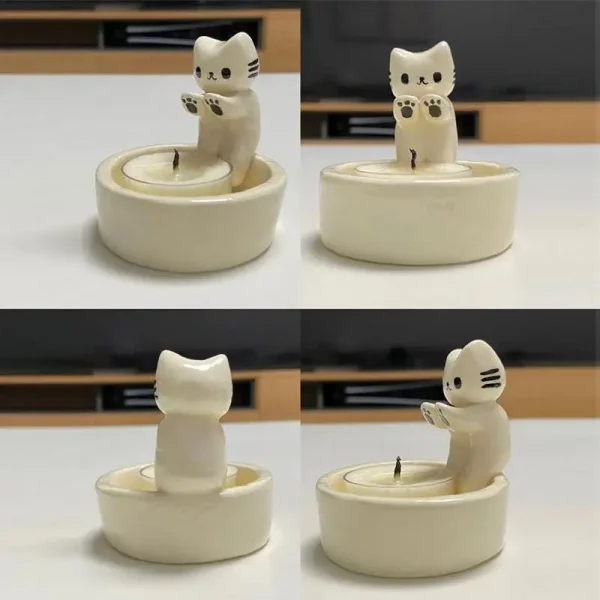 Cozy Cat Candle Holder - Image 4