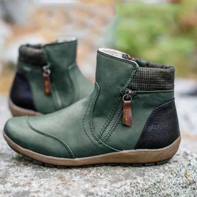 StylishZipperSnowBoots